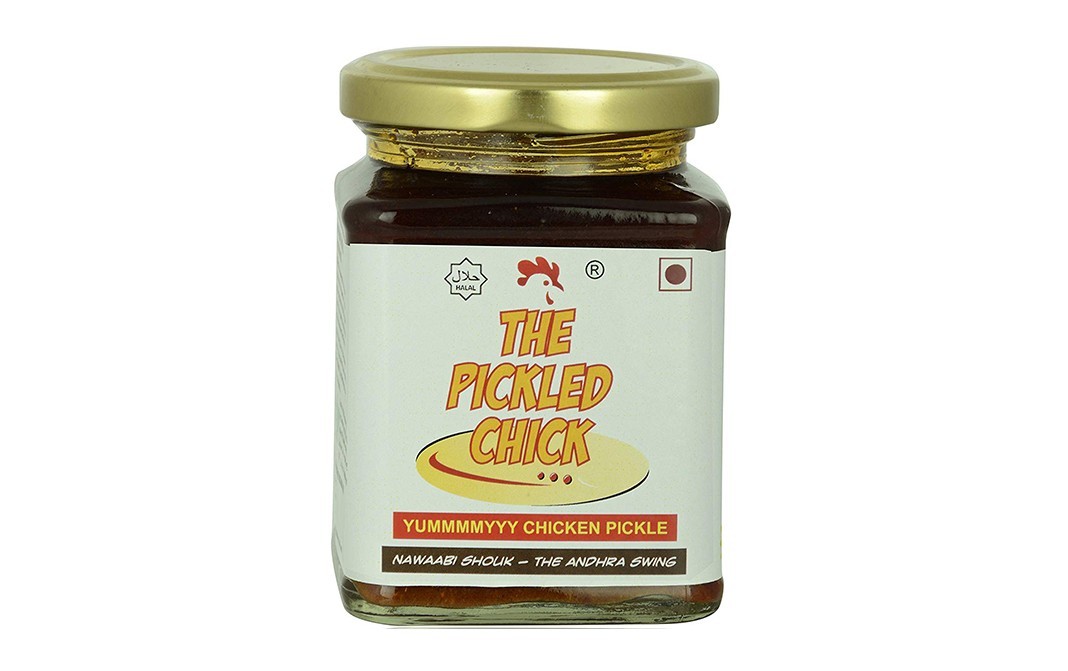 The Pickled Chick Chicken Pickle (Nawaabi Shouk-The Andhra Swing)   Glass Jar  250 grams